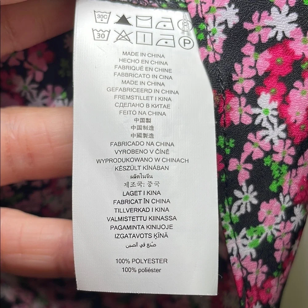 Michael by Michael Kors floral blouse sz L - Picture 5 of 5